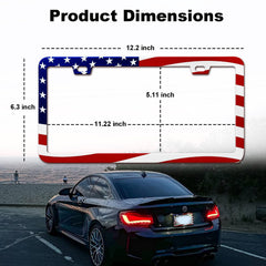 Yogrvner universal-fit license plate frame mounted on a car