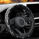 YOGURTCK Diamond Soft Leather anti-slip wheel cover top view for secure, smooth steering