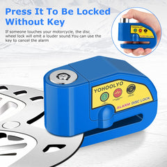 YOHOOLYO Alarm Disc Lock with 7mm pin highlights robust forged steel construction