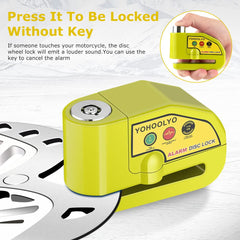 YOHOOLYO alarm disc lock beep indicator demonstrates audible arm status.