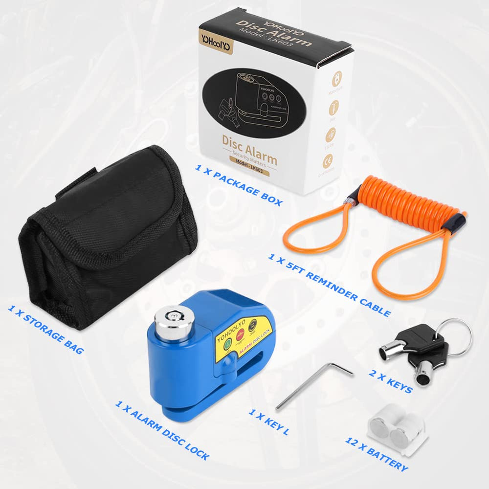 YOHOOLYO Alarm Disc Lock carry pouch enables portable security