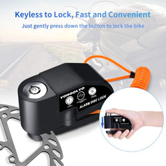 YOHOOLYO alarm disc lock dial setup demonstrating 360-degree pin positioning
