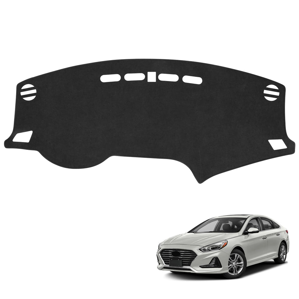 YOJOJOCO dash cover for Hyundai Sonata dashboard with custom fit and sun protection.