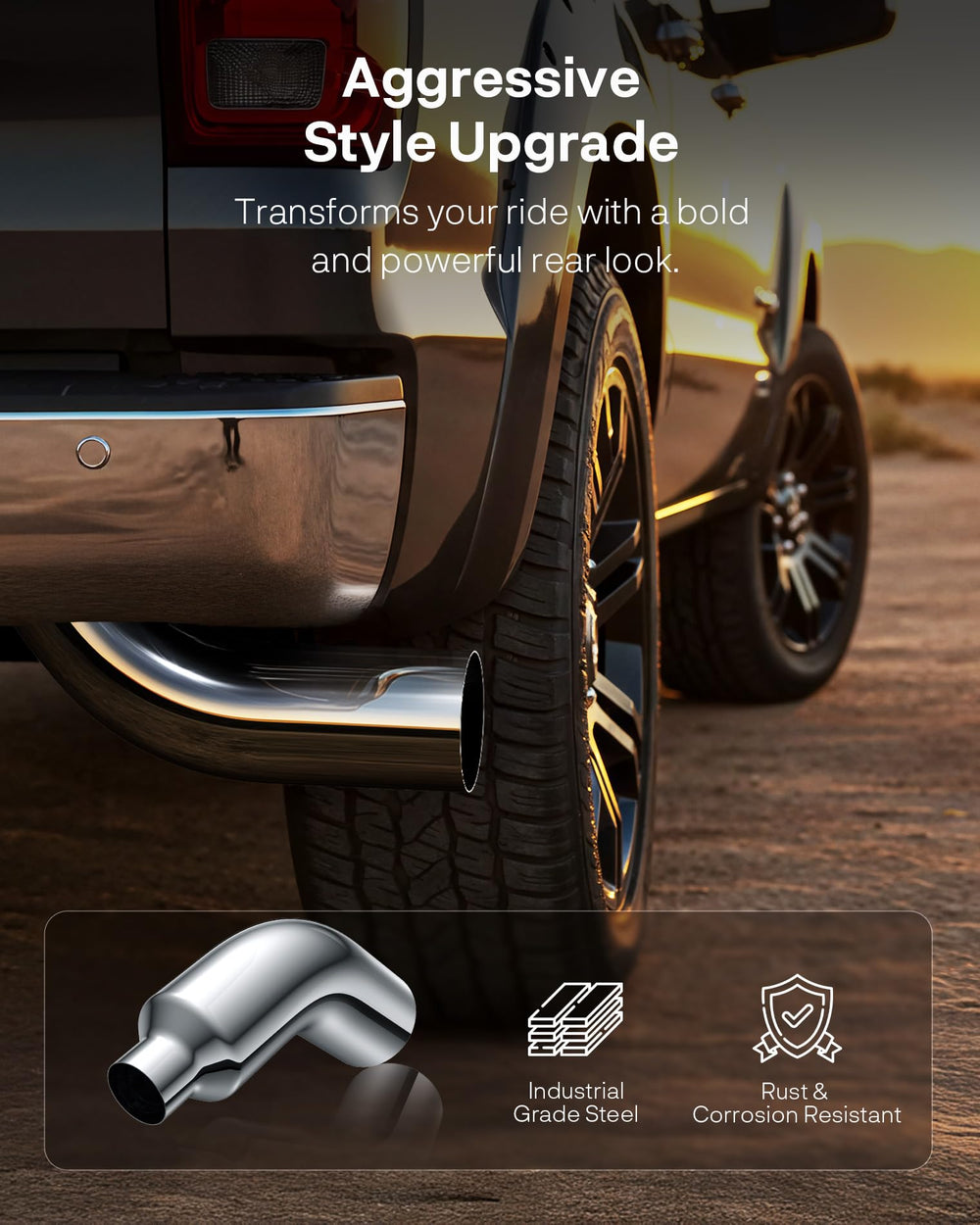 YOLANDO 23-inch long exhaust tip provides extended look and tone