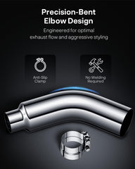 YOLANDO upgrade-ready diesel exhaust elbow adds aggressive styling.