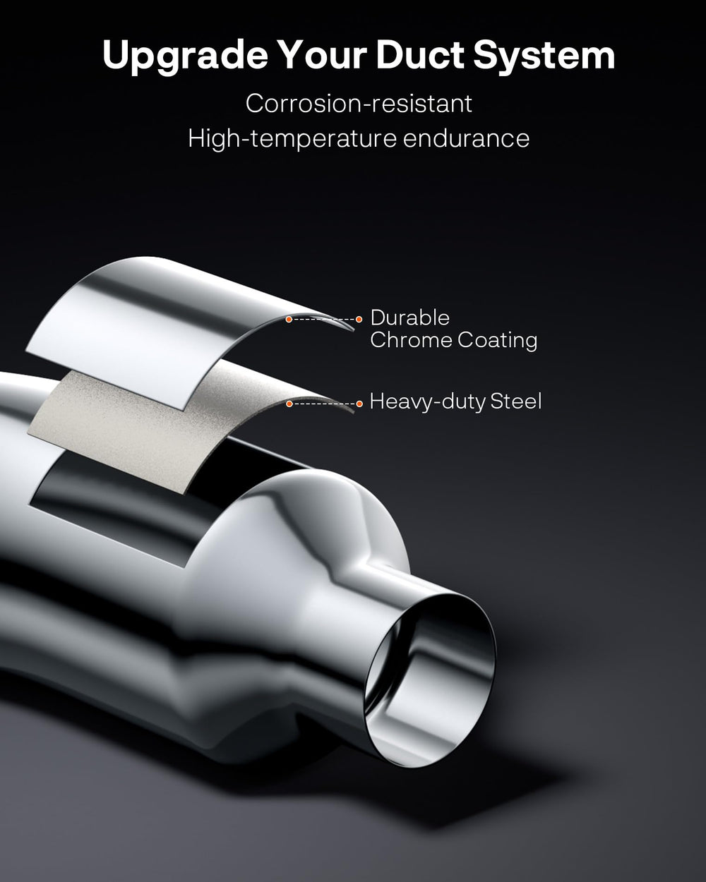 YOLANDO diesel-vehicle upgrade elbow complements rugged trucks with chrome finish