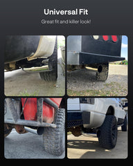 YOLANDO polished chrome look enhances tailpipe appearance on diesel vehicles.