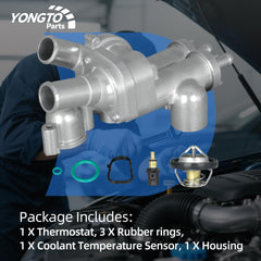 Yongtoparts thermostat housing installed in a compatible 2.4L engine