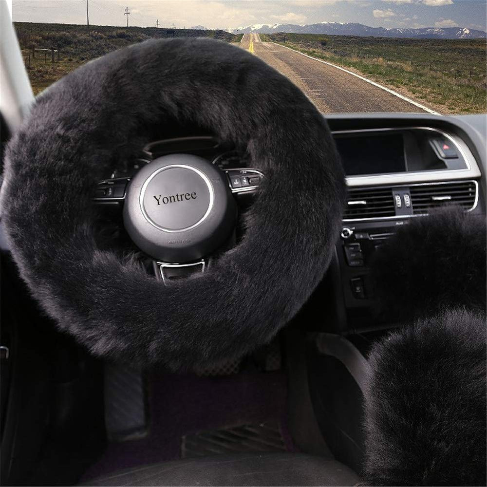 Yontree fluffy gear shift cover offers cushioned control and interior texture upgrade.