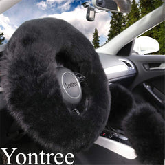 Yontree fluffy handbrake cover provides soft grip and stylish touch for daily commutes.