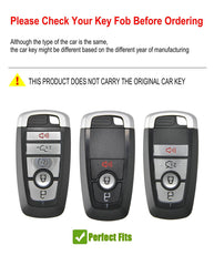 YONUFI Ford key fob cover blue side profile showing slim fit