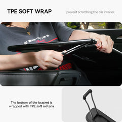 YONZEE foldable desk food tray on passenger seat supports snacks and laptop
