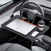 YONZEE steering wheel desk tray foldable for on-the-go meals and work.