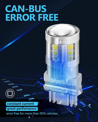 Yorkim 3157 LED bulb delivers 360-degree illumination for full coverage.