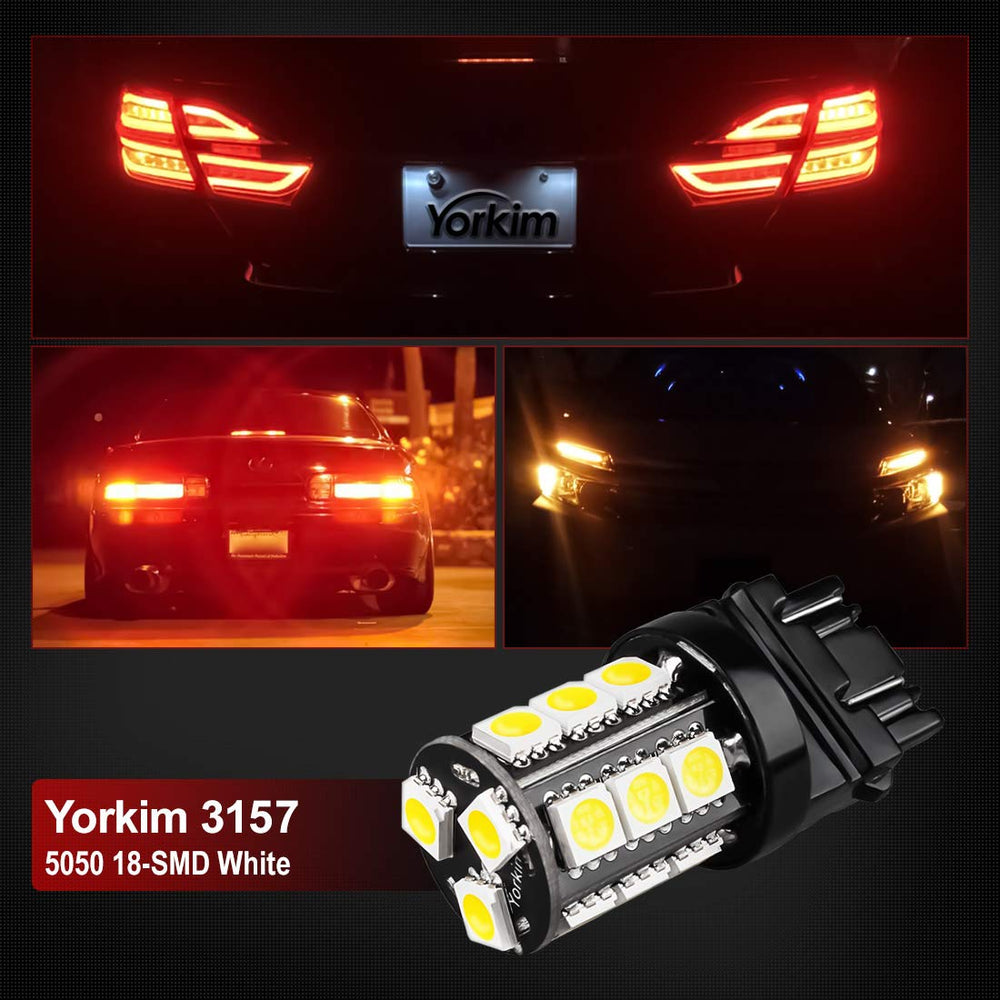 Yorkim 3157 LED bulbs with plug-and-play installation