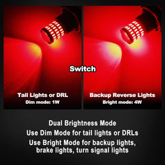 Yorkim 3157 red LED bulb compatible with 3056-3157 sockets.