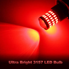 Yorkim 3157 red LED bulb long lifespan up to 50,000 hours.