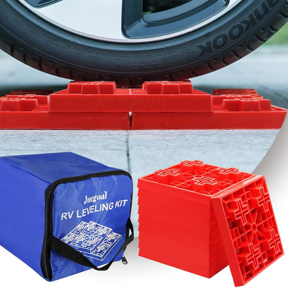 Yosager leveling blocks come with a zippered storage bag for easy transport and organization.