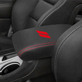YOSRTER armrest cover for Dodge Durango with red stitches protects the center console.