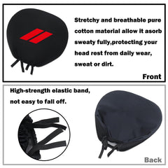 YOSRTER red-trim headrest cover adds stylish contrast to dark interiors.