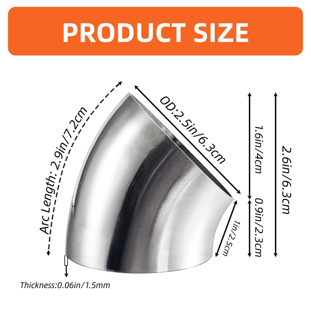 Youeon 304 stainless steel mandrel bend elbow close-up showing corrosion resistance.