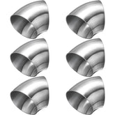 Youeon 6-pack 2.5 inch elbow set with 45-degree bends for durable exhaust and rail projects.