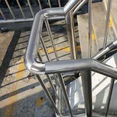 Youeon stair handrail elbow installed on a staircase setup.