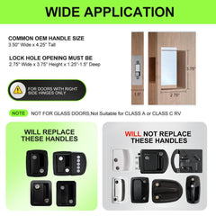 Young Voo camper door handle latch suitable for travel trailers