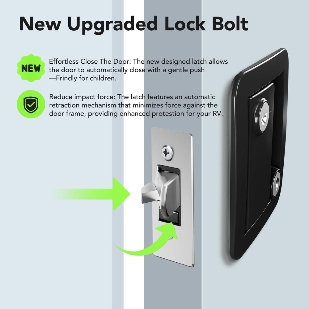 Young Voo RV entry lock with four identical keys for family use
