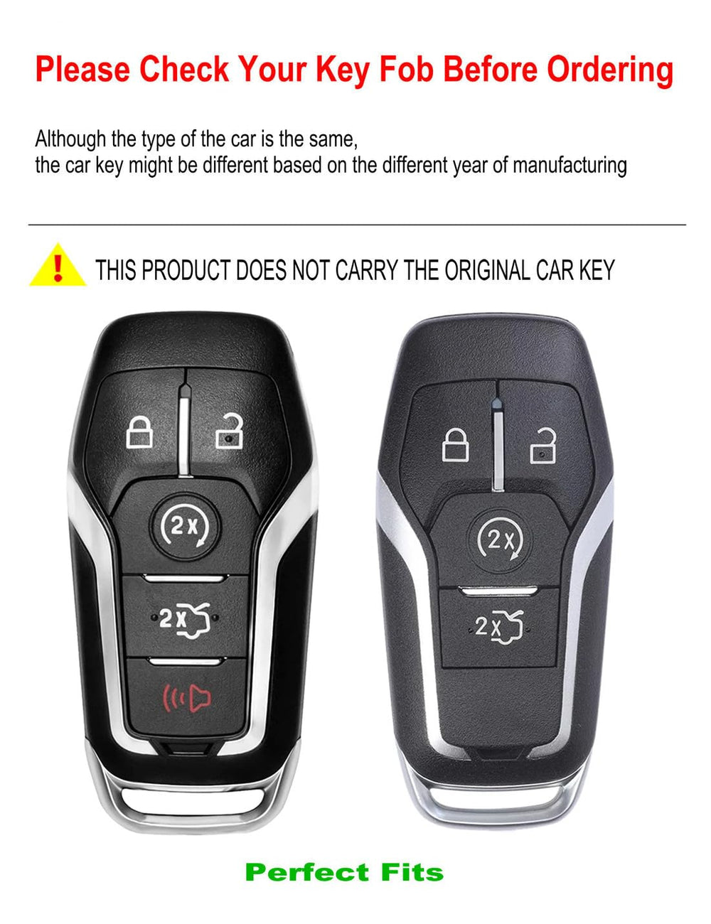 YONUFI F-150 key fob cover in black leather combines protection and function