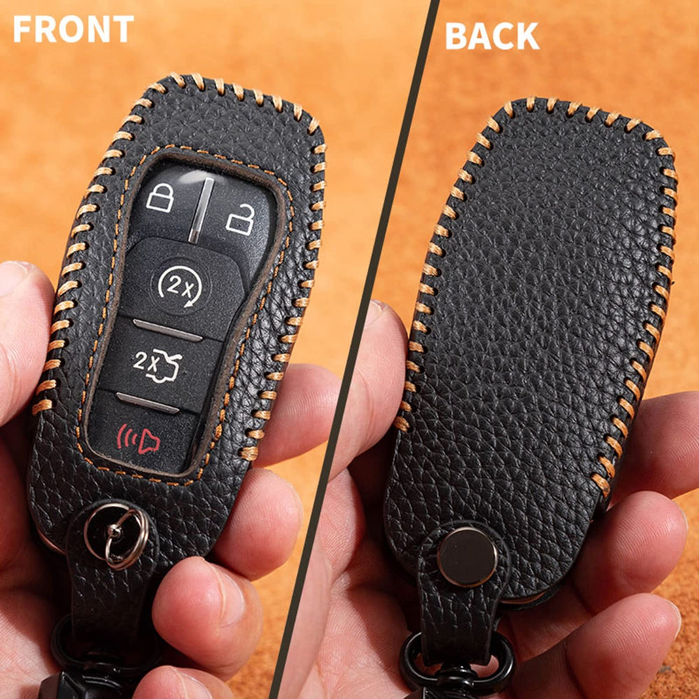 YONUFI Lincoln MKC key fob cover leather guards against wear while staying lightweight