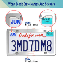 YoUoY license plate screws and chrome caps for secure, clean mounting
