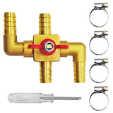 Yourheey brass four-way valve body for reliable climate control.