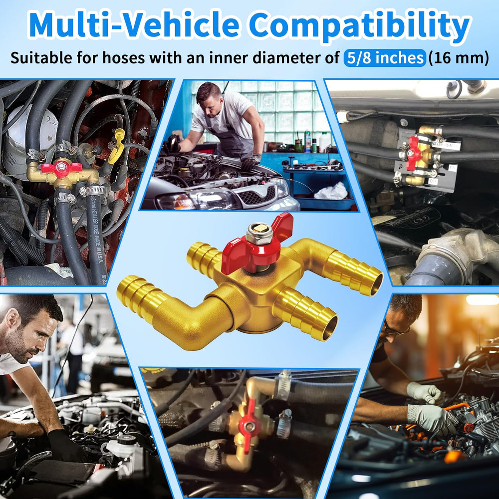 Yourheey packaged content includes valves, clamps, and a screwdriver for installation.