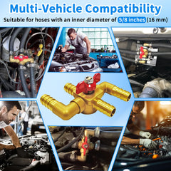 Yourheey packaged content includes valves, clamps, and a screwdriver for installation.