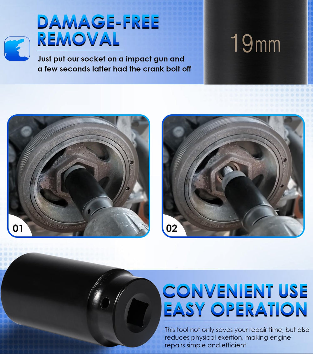 Yoursme 1/2-inch drive works with standard impact tools.