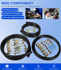 Yoursme air hose 6-5ft, flexible 8 end for automotive A/C