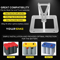 Yoursme battery tray top plate for added hold-down stability
