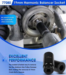Yoursme deep counter-weighted design reduces flex and vibration during bolt removal.