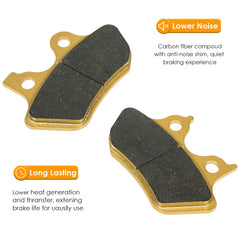 Yoursme rear ceramic brake pad for Harley-Davidson, quiet operation.