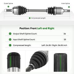 Youxmoto CV axle boot and grease seals out dust for longer life