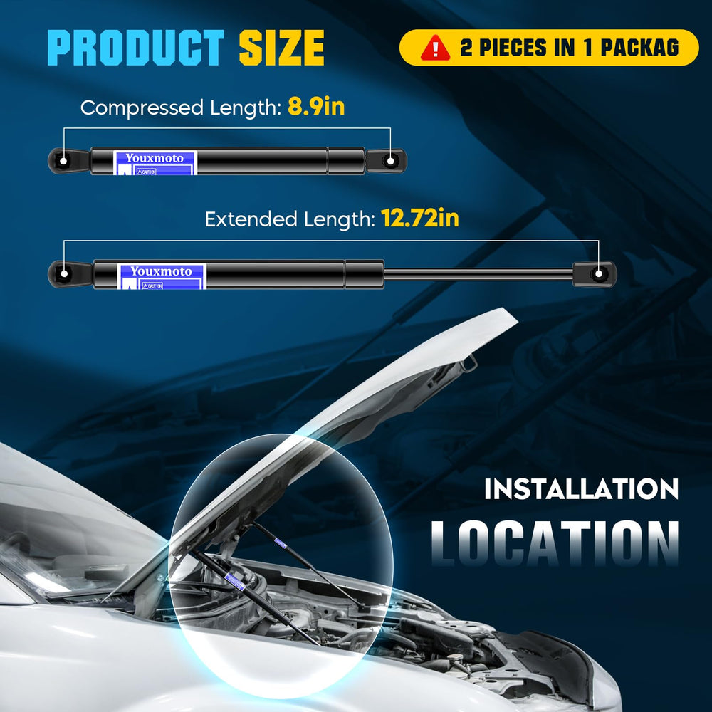 Youxmoto front hood lift for Pathfinder 4182 supports smooth hood operation.
