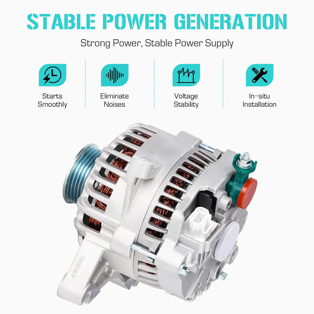 Youxmoto new alternator for Ford F-150, close-up aluminum coil, showcases build quality.