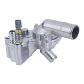 YOUYIEN upgrade aluminum thermostat housing front view highlights durable construction and OEM-compatible fit.
