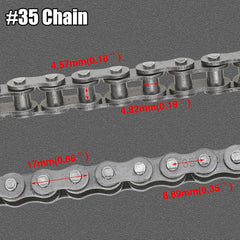 YOXUFA 35 chain for Motovox MBX10 promotes durable performance during rides