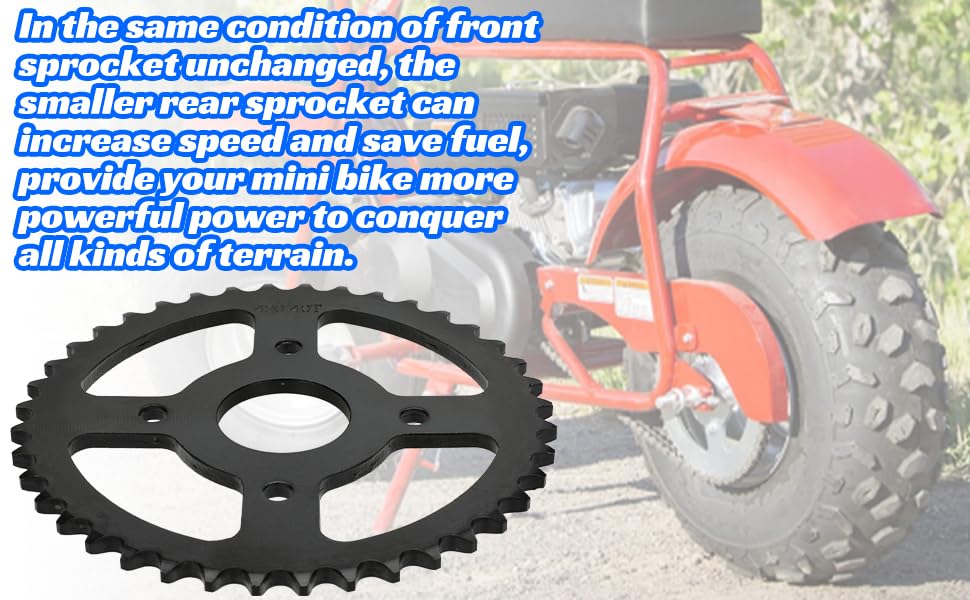YOXUFA 40-tooth 420 sprocket for TrailMaster and Baja Warrior.
