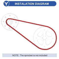 YOXUFA 420 chain fitting various mini bikes for compatibility