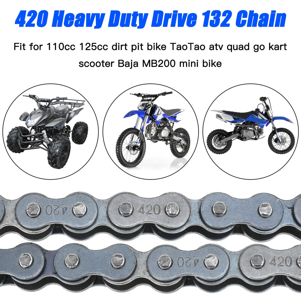 YOXUFA 420 chain with connector links included for easy assembly