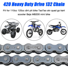 YOXUFA 420 chain with connector links included for easy assembly