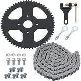 YOXUFA 60T sprocket with 420 chain, front view for reliable mini bike power